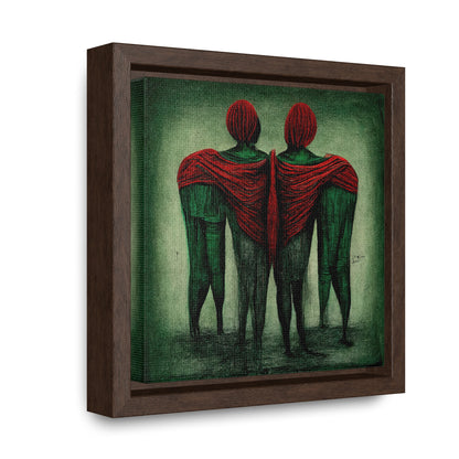 Loneliness Green Red 2, Valentinii, Gallery Canvas Wraps, Square Frame