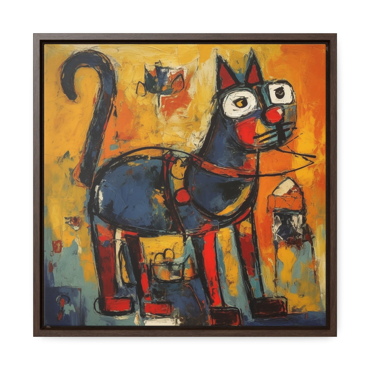 Cat 98, Gallery Canvas Wraps, Square Frame