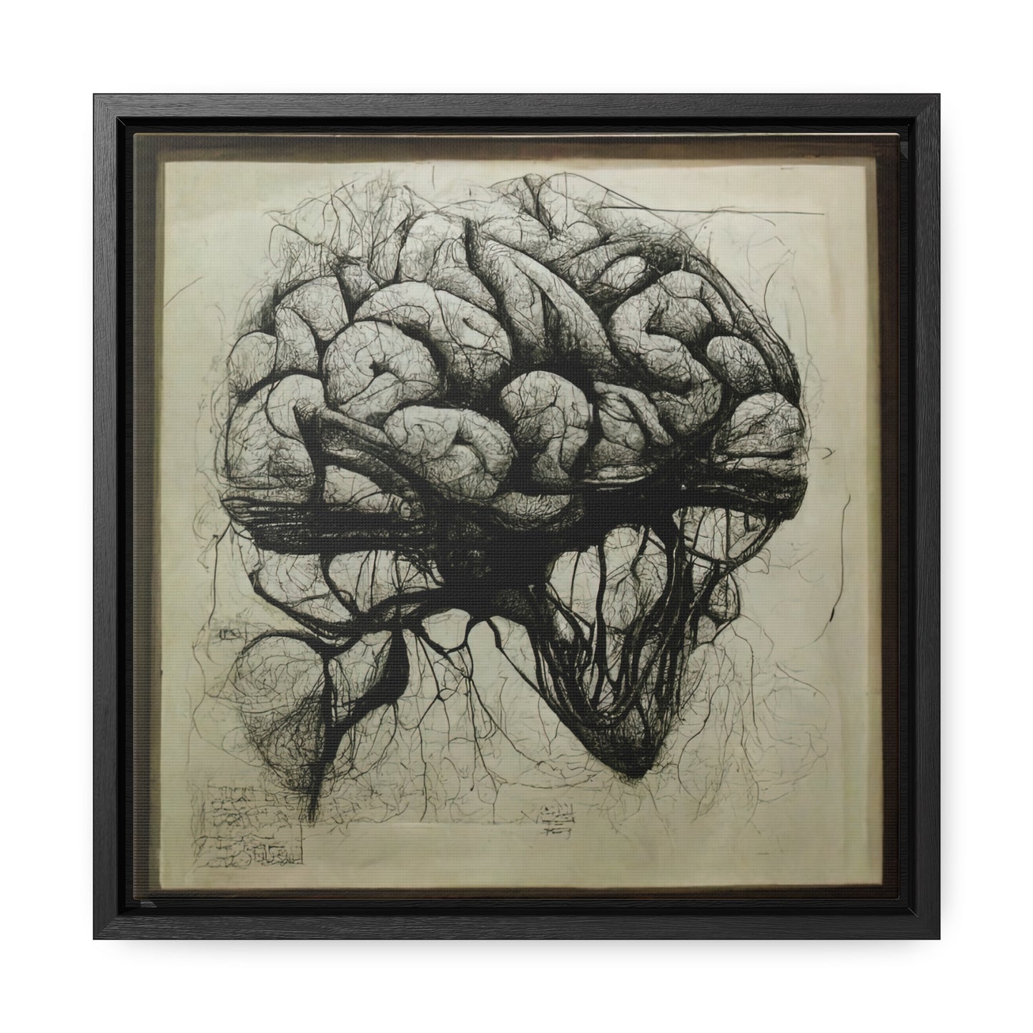 Brain 55, Valentinii, Gallery Canvas Wraps, Square Frame