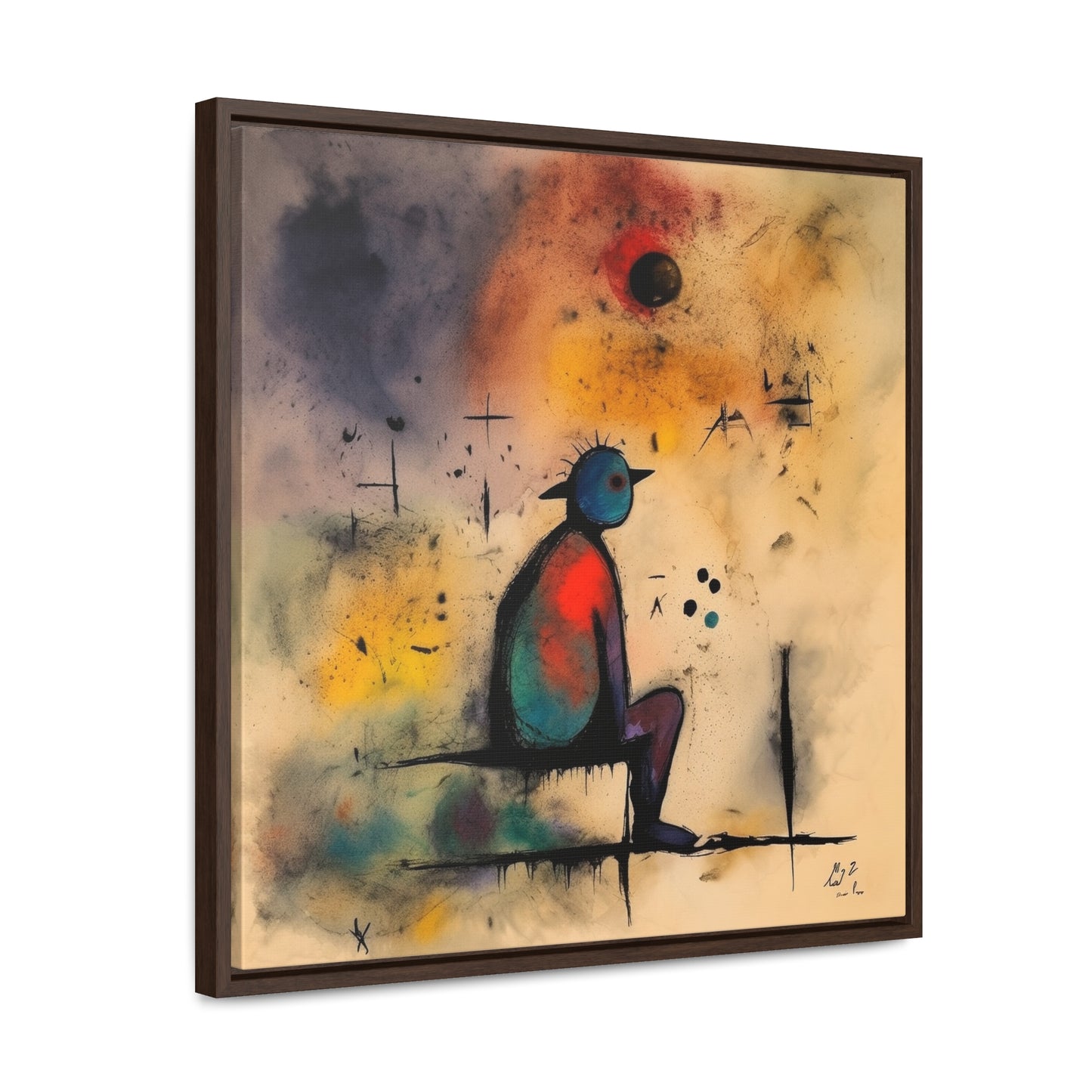 Sad Man 7, Valentinii, Gallery Canvas Wraps, Square Frame