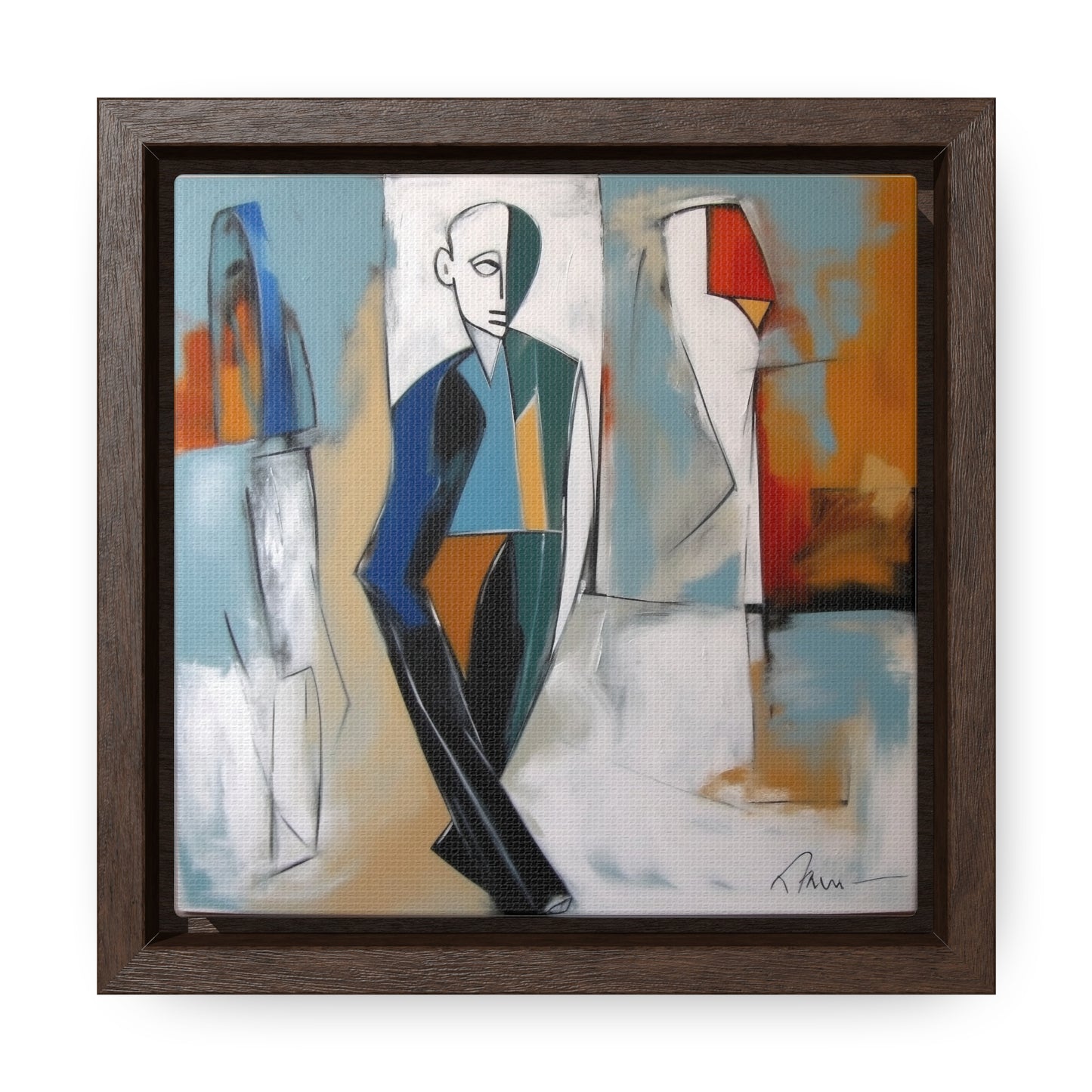 Sad Man 22, Valentinii, Gallery Canvas Wraps, Square Frame