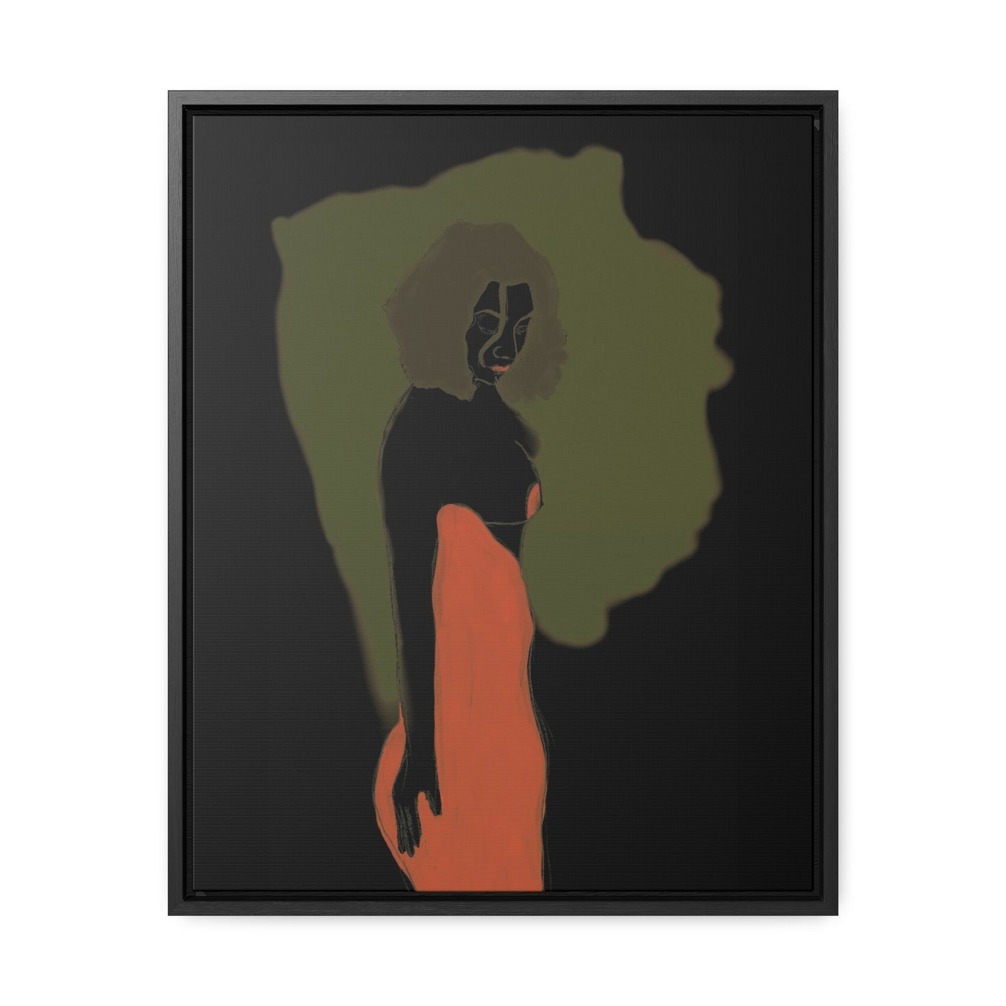 Lady in Red, Original Eduard Pavel, Gallery Canvas Wraps, Vertical Frame