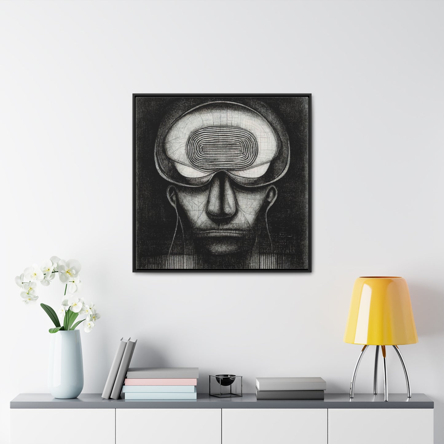 Brain 61, Valentinii, Gallery Canvas Wraps, Square Frame