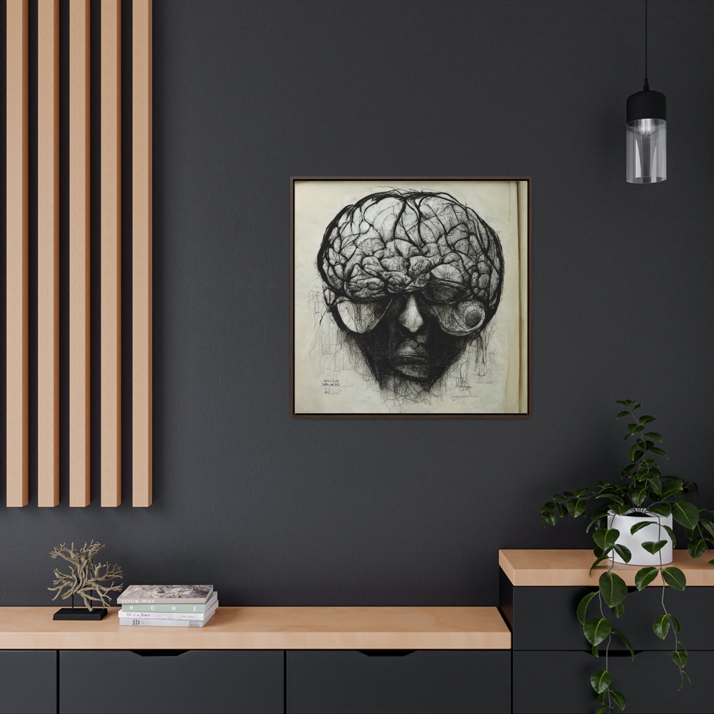 Brain 45, Valentinii, Gallery Canvas Wraps, Square Frame