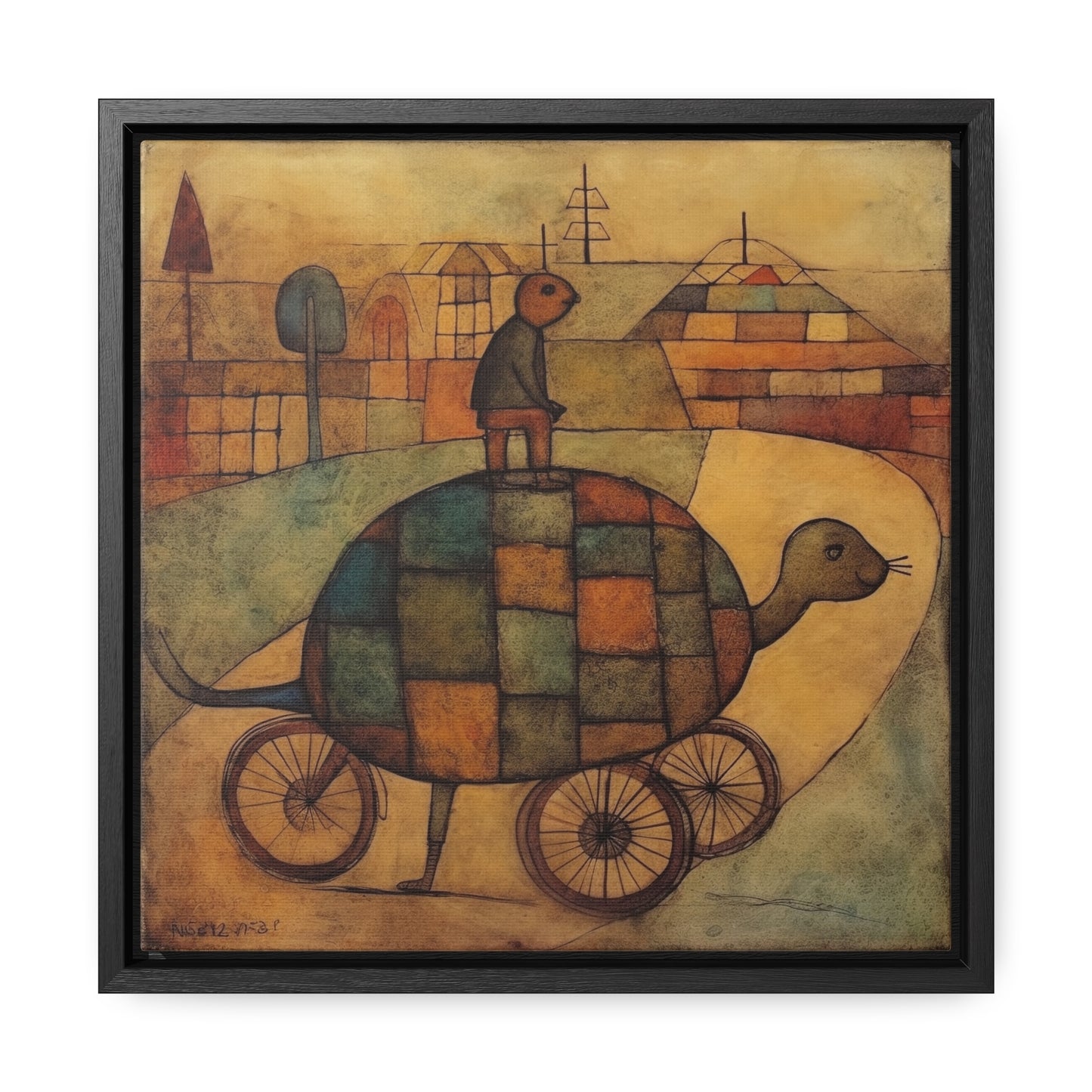 Turtle 14, Gallery Canvas Wraps, Square Frame