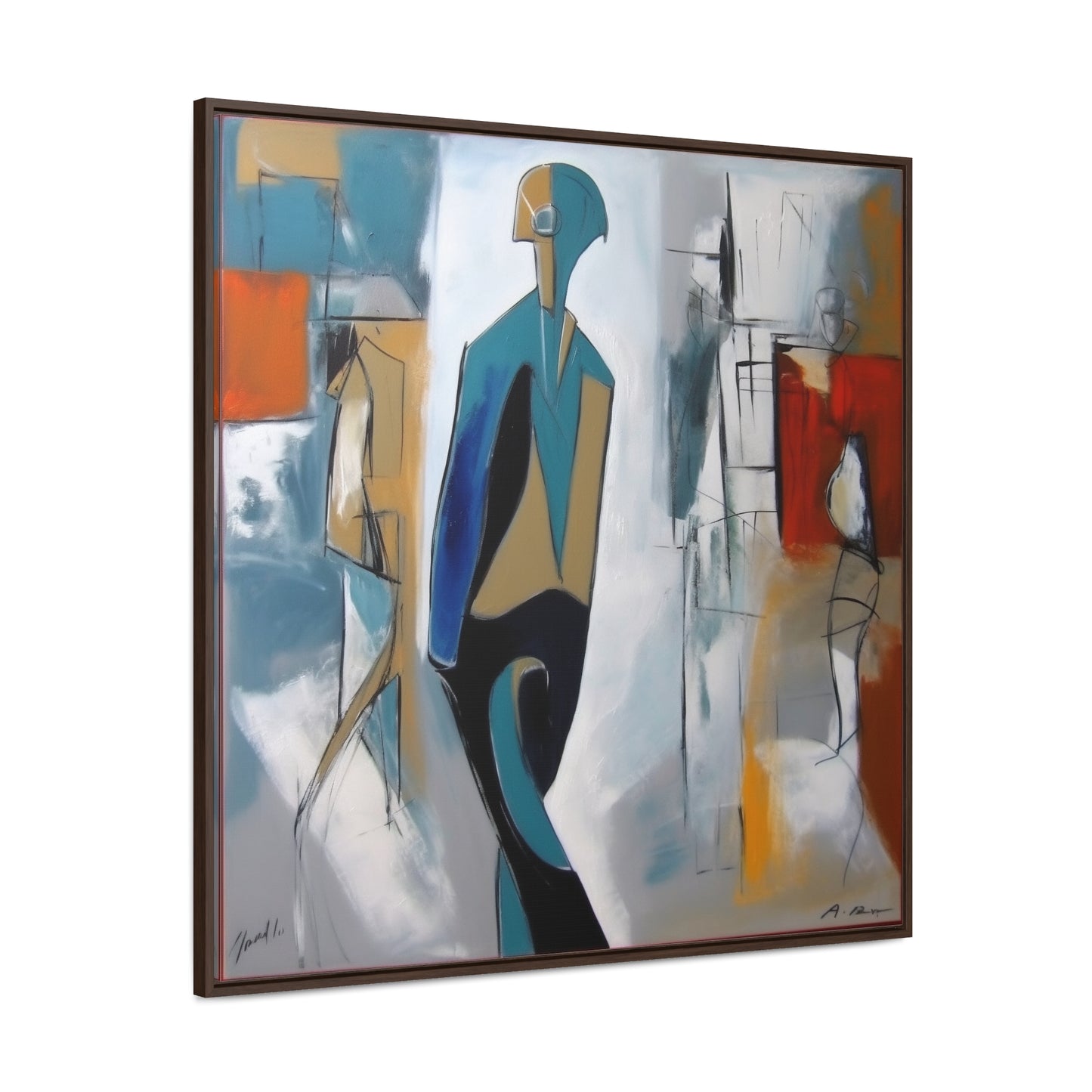 Sad Man 23, Valentinii, Gallery Canvas Wraps, Square Frame