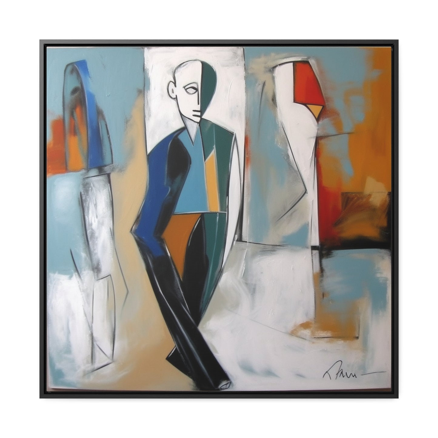 Sad Man 22, Valentinii, Gallery Canvas Wraps, Square Frame