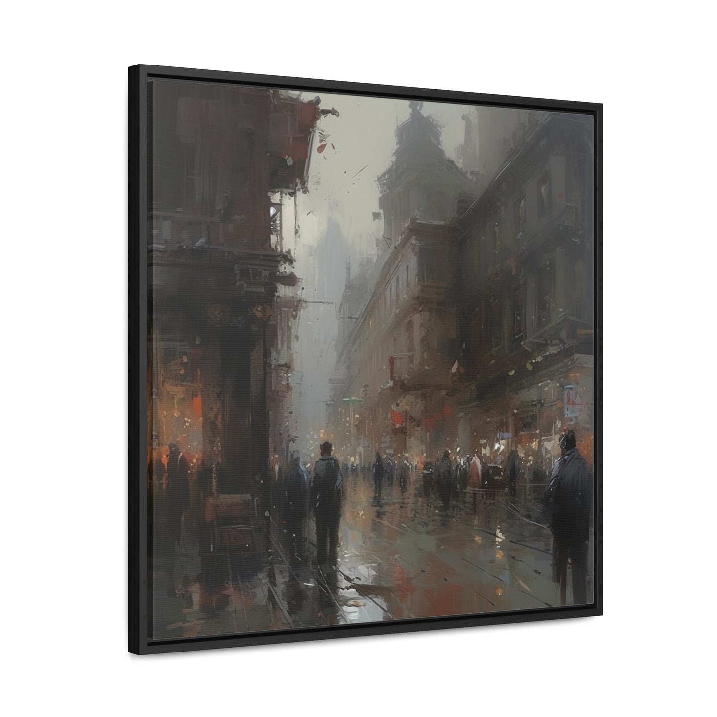 Social, Gallery Canvas Wraps, Square Frame