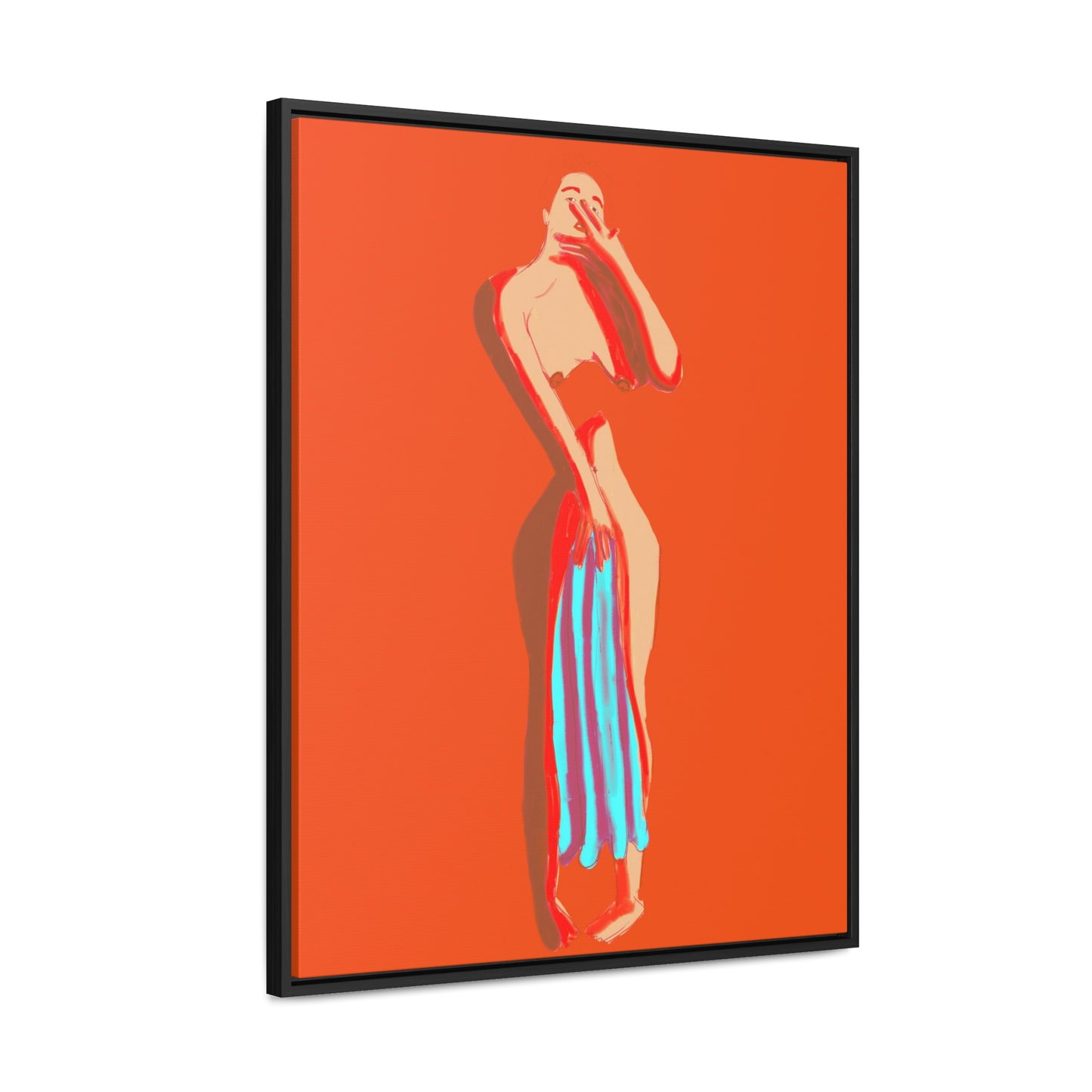 The Orange Towel, Original Eduard Pavel, Gallery Canvas Wraps, Vertical Frame