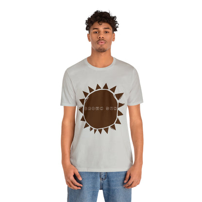 Brown Sun, Unisex Jersey Short Sleeve Tee