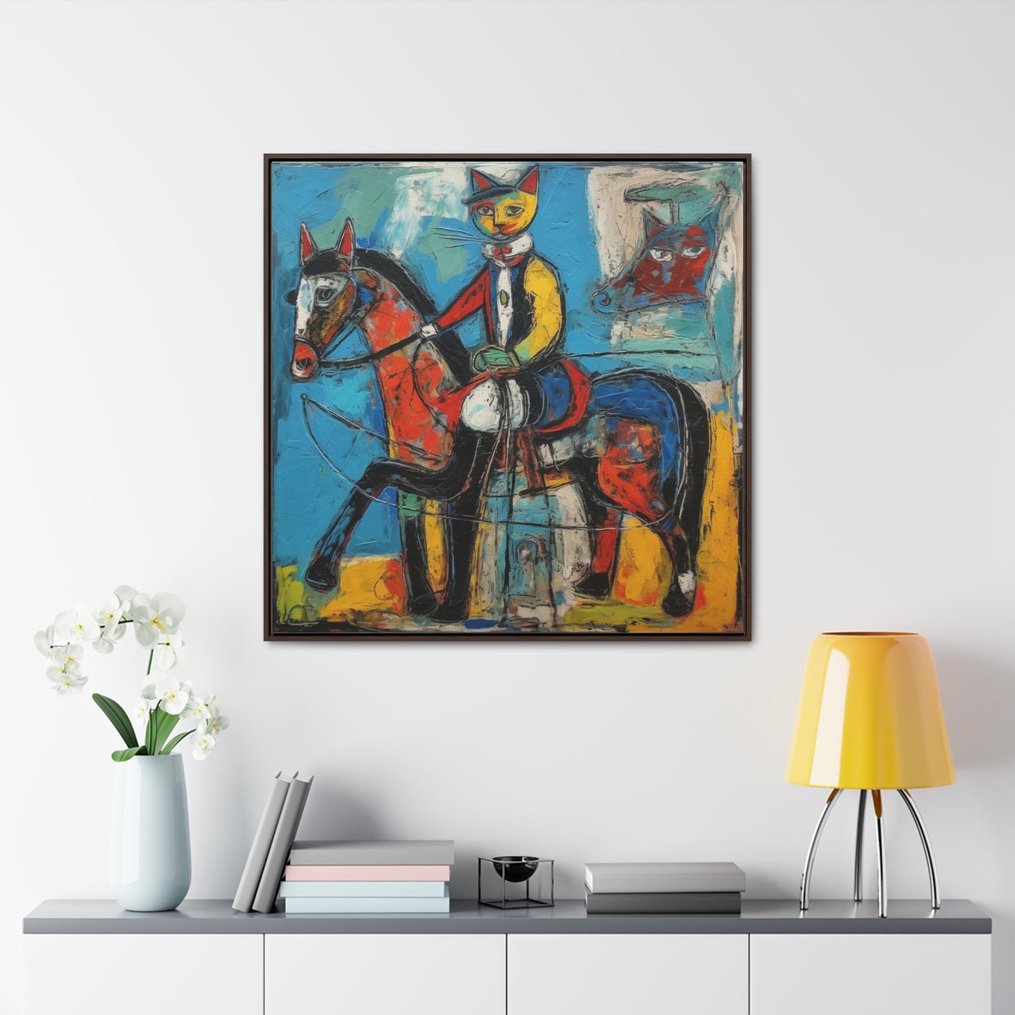 Cat 129, Gallery Canvas Wraps, Square Frame