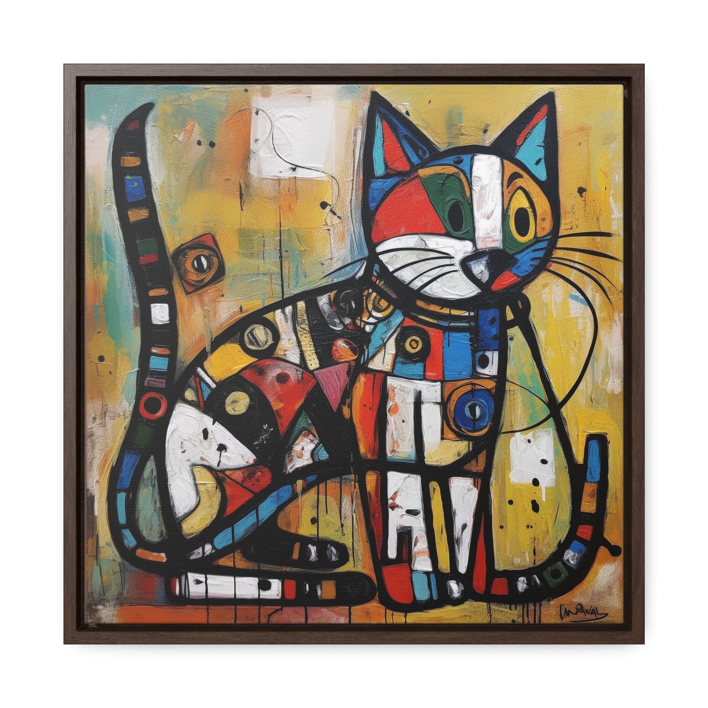 Cat 101, Gallery Canvas Wraps, Square Frame