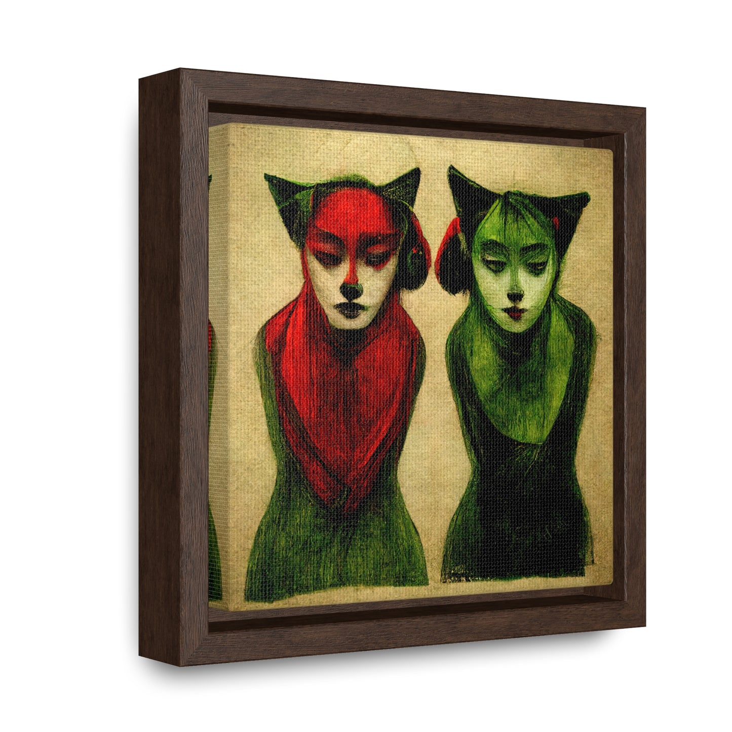 Cat Woman 4, Valentinii, Gallery Canvas Wraps, Square Frame