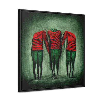 Loneliness Green Red 8, Valentinii, Gallery Canvas Wraps, Square Frame