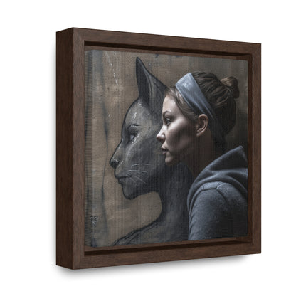 Cat Woman 16, Gallery Canvas Wraps, Square Frame