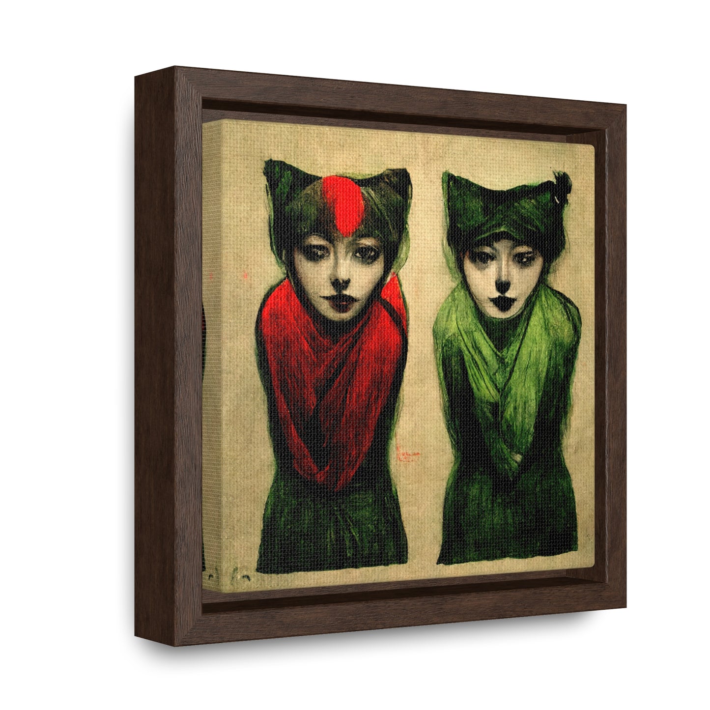 Cat Woman 6, Valentinii, Gallery Canvas Wraps, Square Frame