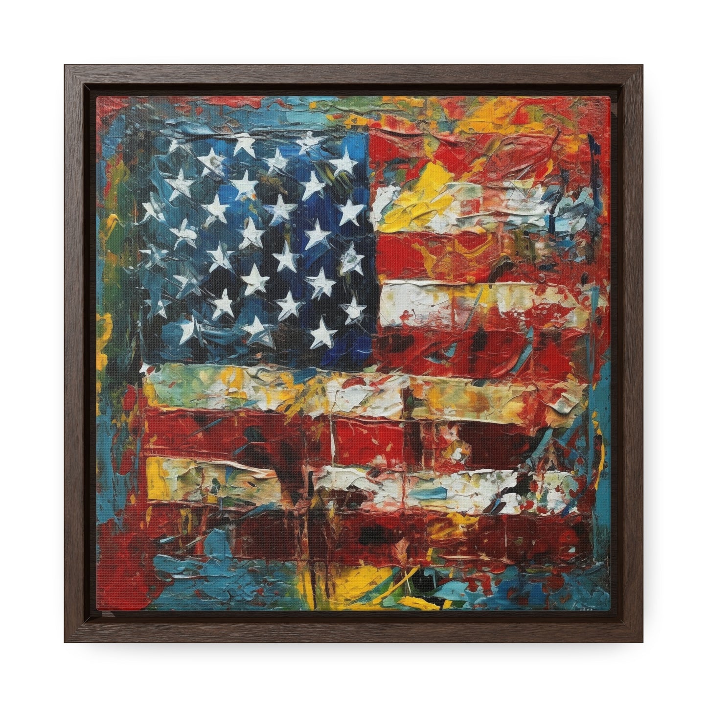 USA 14, Gallery Canvas Wraps, Square Frame