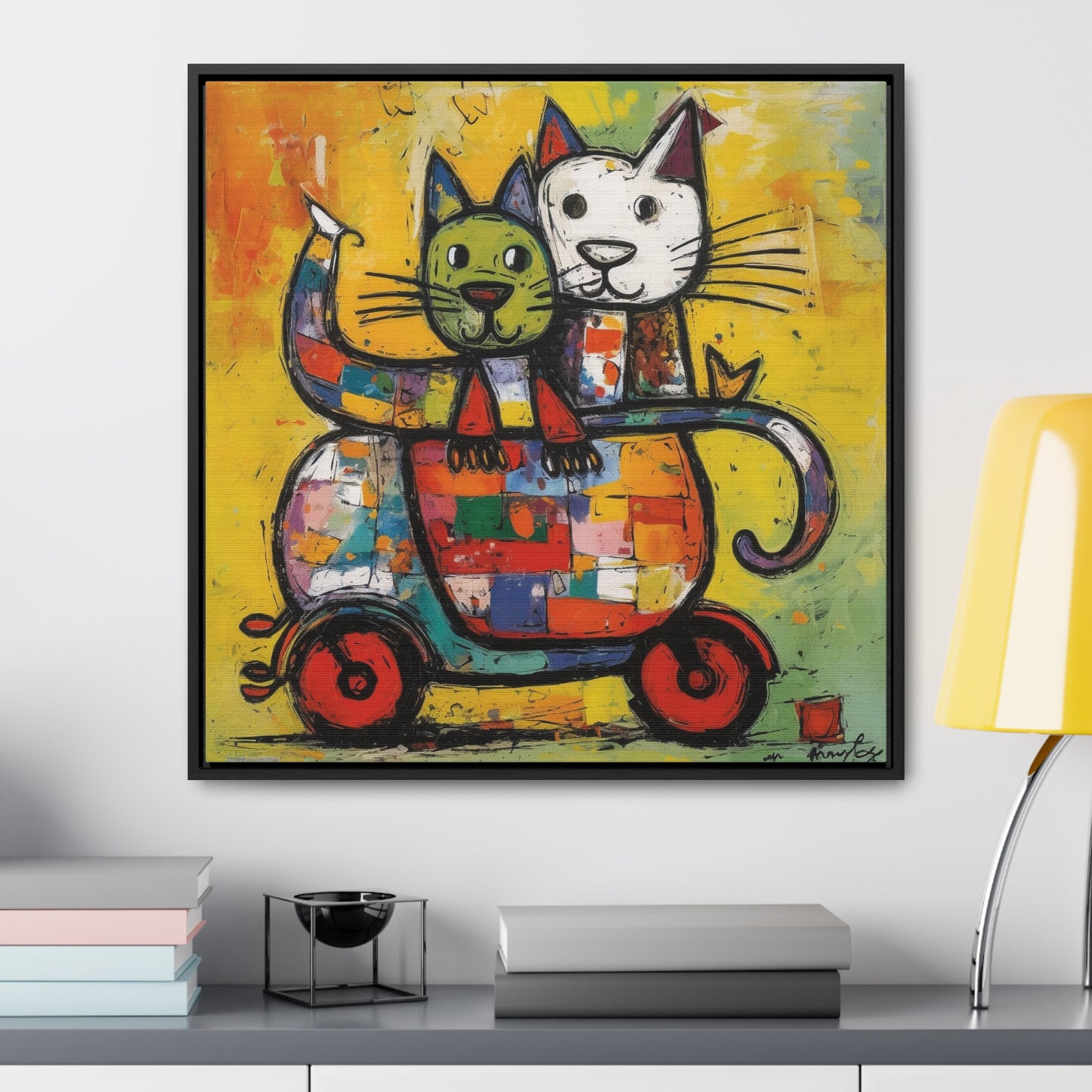 Cat 141, Gallery Canvas Wraps, Square Frame