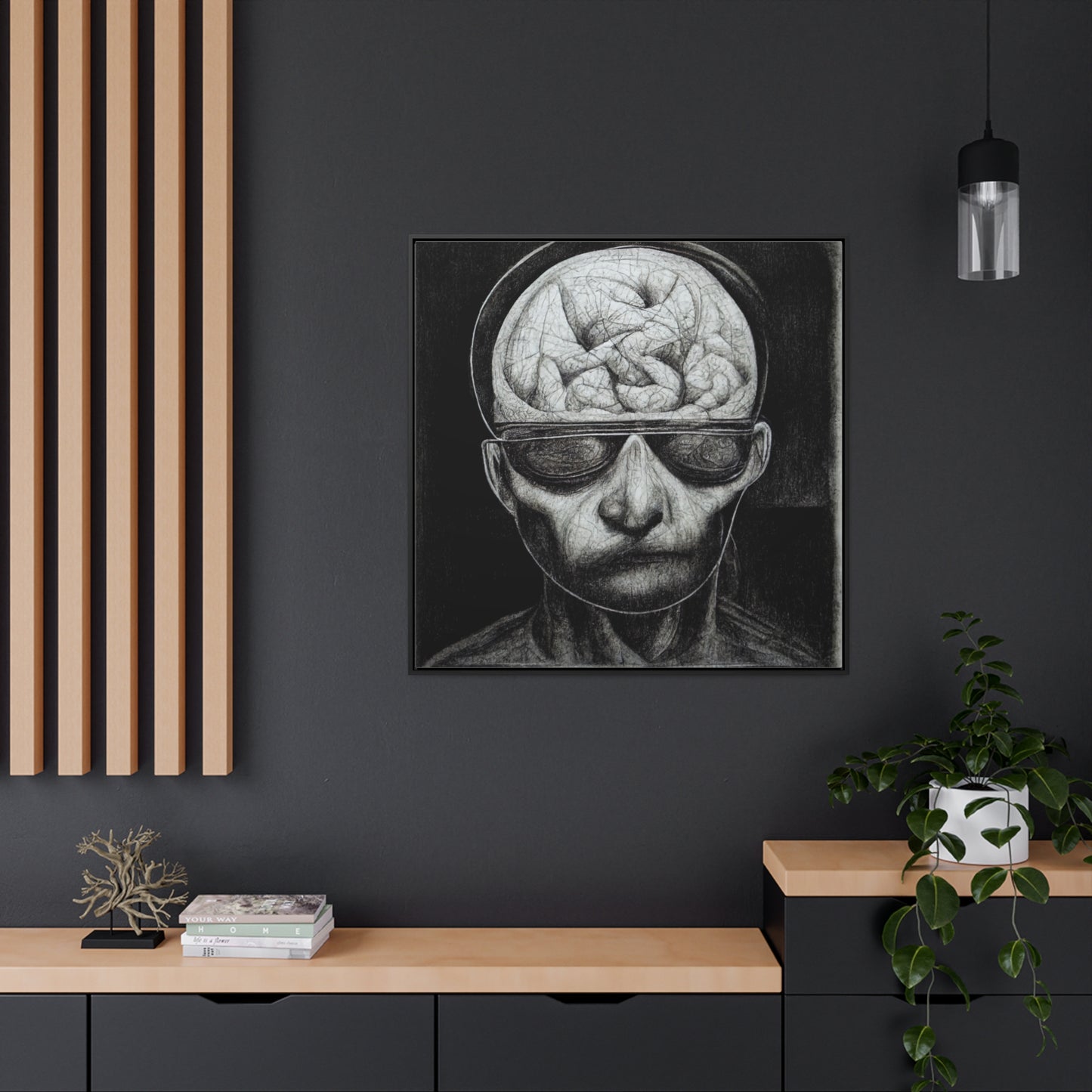 Brain 32, Valentinii, Gallery Canvas Wraps, Square Frame