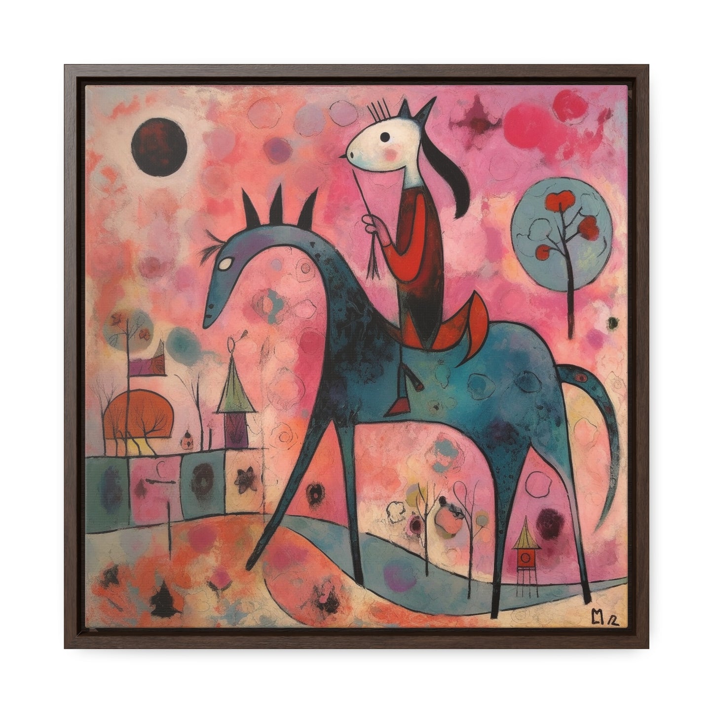 The Dreams of the Child 16, Gallery Canvas Wraps, Square Frame