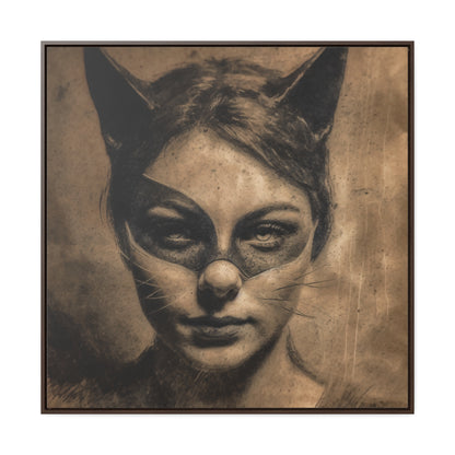 Cat Woman 12, Gallery Canvas Wraps, Square Frame