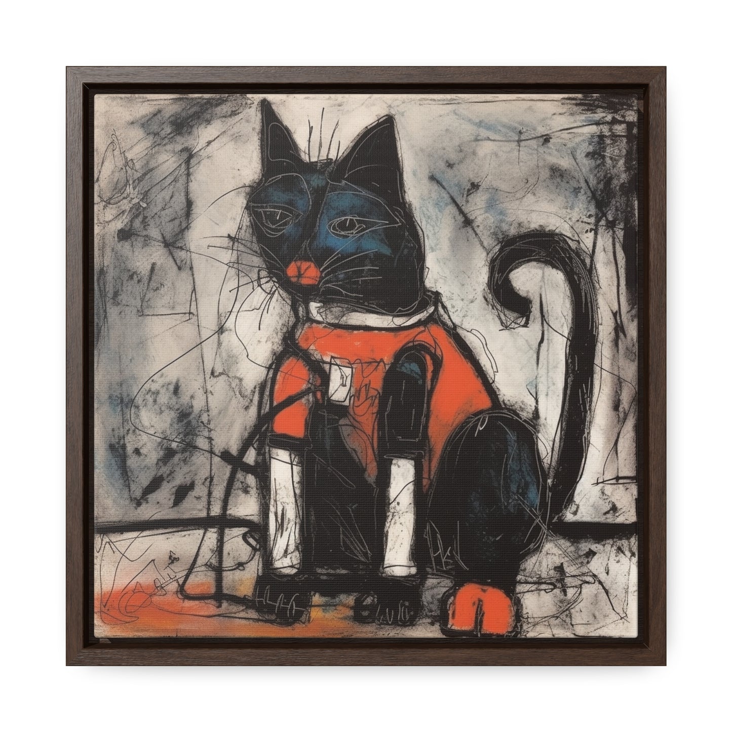 Cat 37, Gallery Canvas Wraps, Square Frame