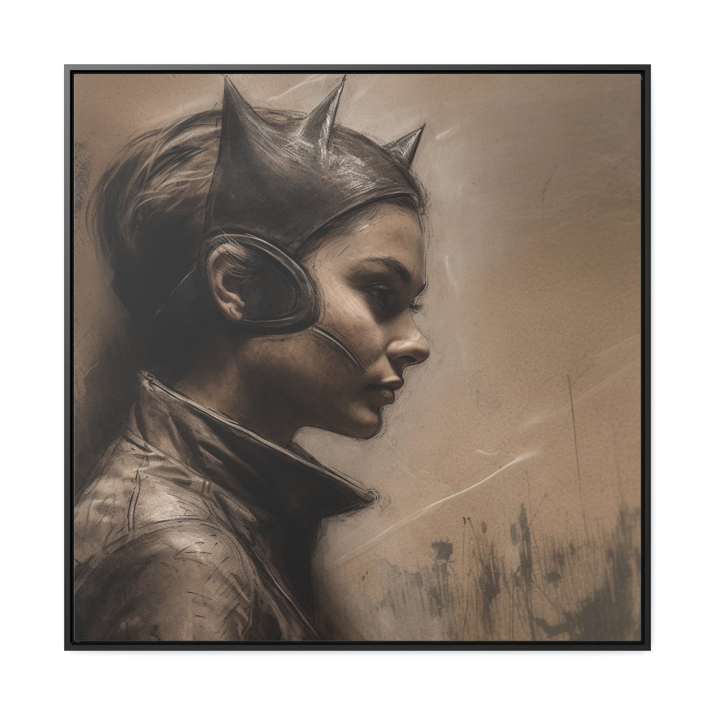 Cat Woman 15, Gallery Canvas Wraps, Square Frame