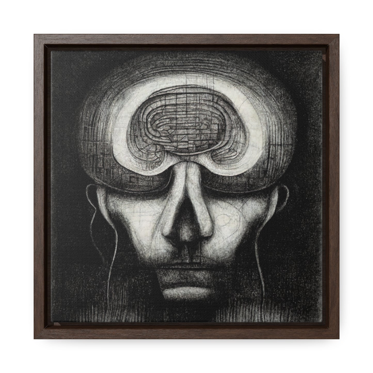 Brain 57, Valentinii, Gallery Canvas Wraps, Square Frame