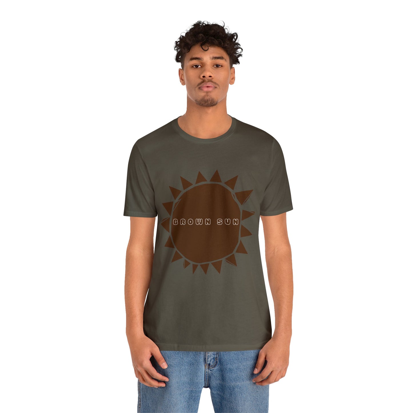 Brown Sun, Unisex Jersey Short Sleeve Tee