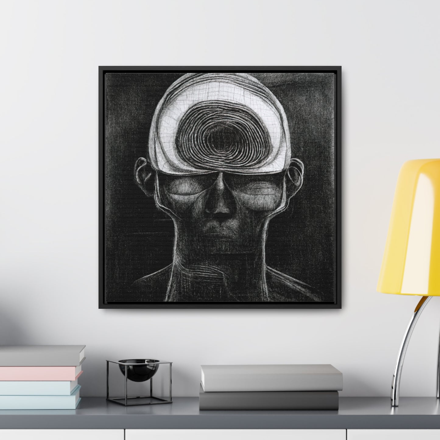 Brain 19, Valentinii, Gallery Canvas Wraps, Square Frame