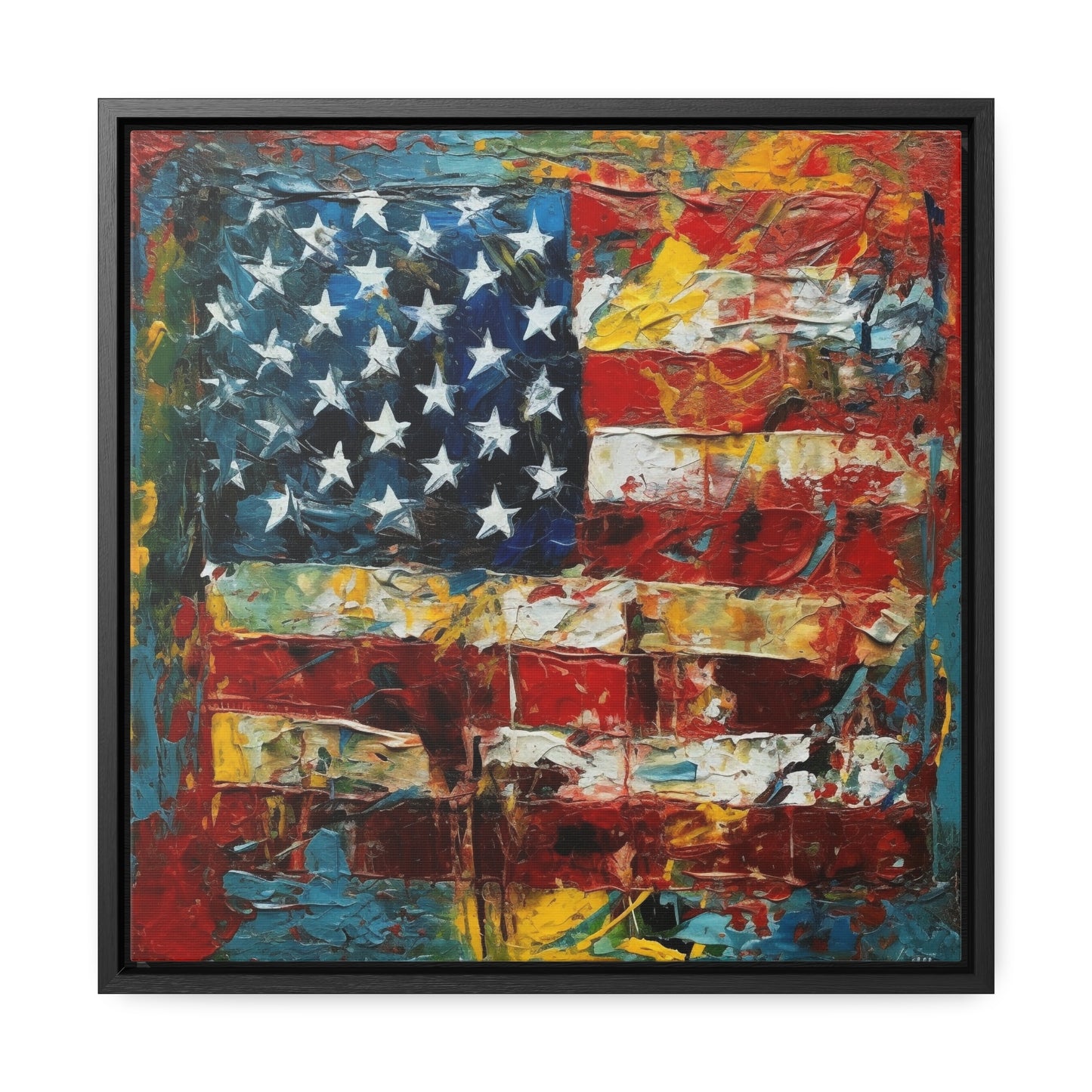 USA 14, Gallery Canvas Wraps, Square Frame