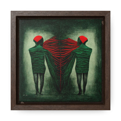 Loneliness Green Red 7, Valentinii, Gallery Canvas Wraps, Square Frame