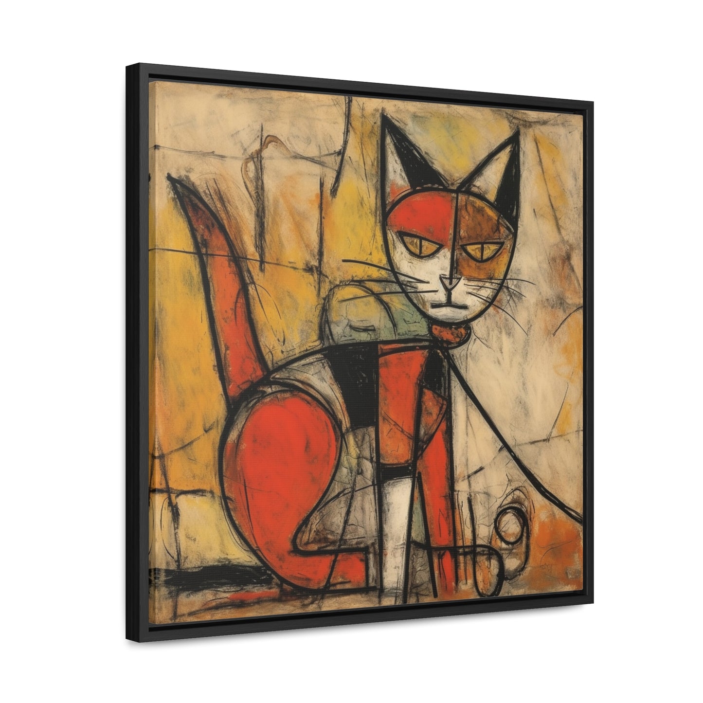 Cat 55, Gallery Canvas Wraps, Square Frame