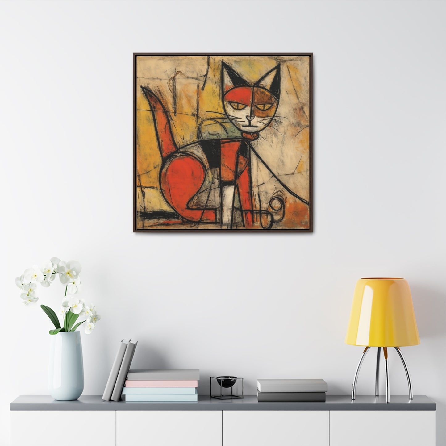 Cat 55, Gallery Canvas Wraps, Square Frame