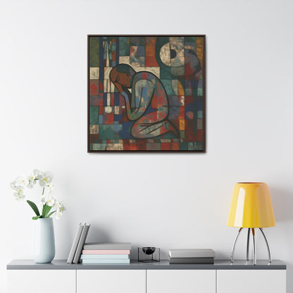 Sad Man 9, Gallery Canvas Wraps, Square Frame