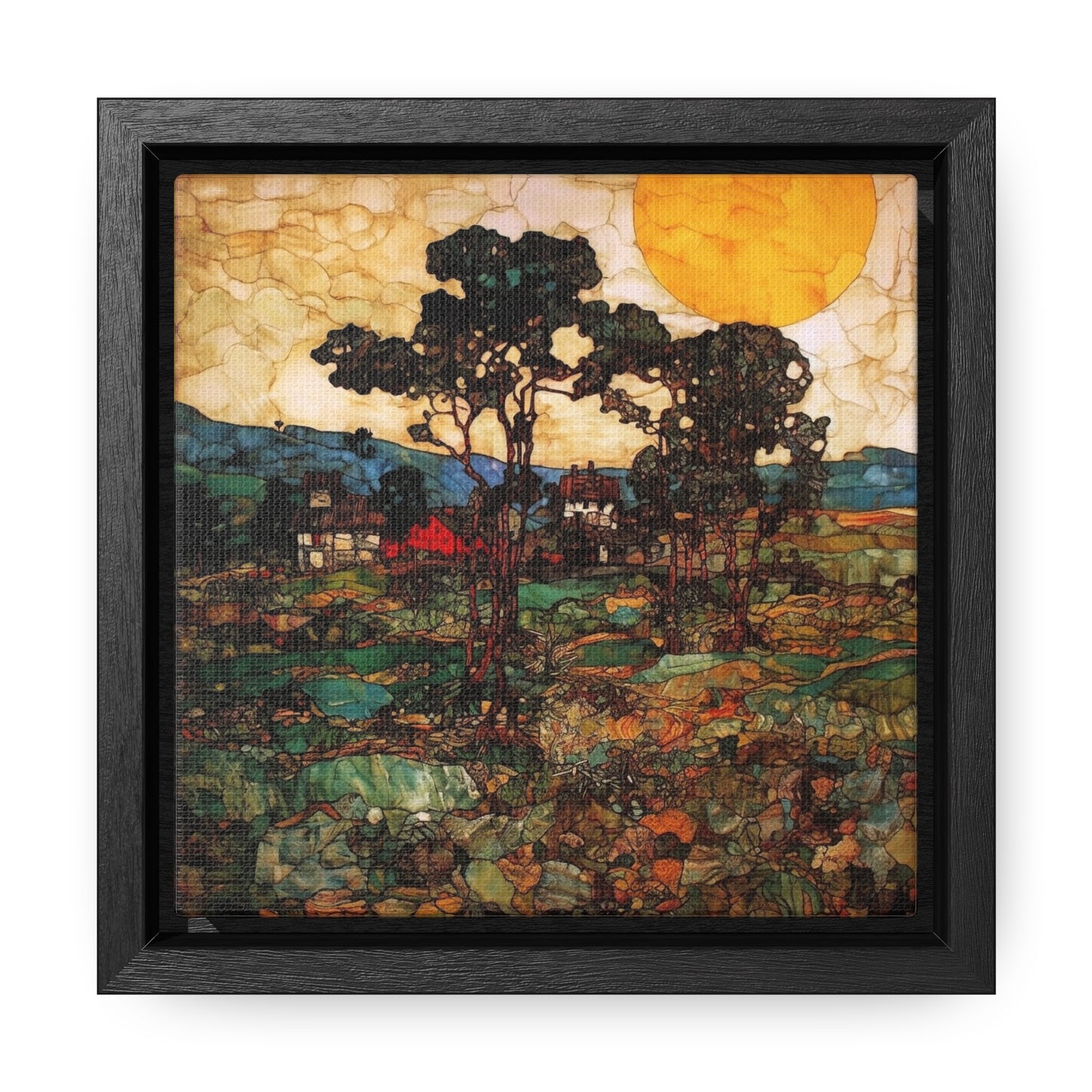 Land of the Sun 45, Valentinii, Gallery Canvas Wraps, Square Frame