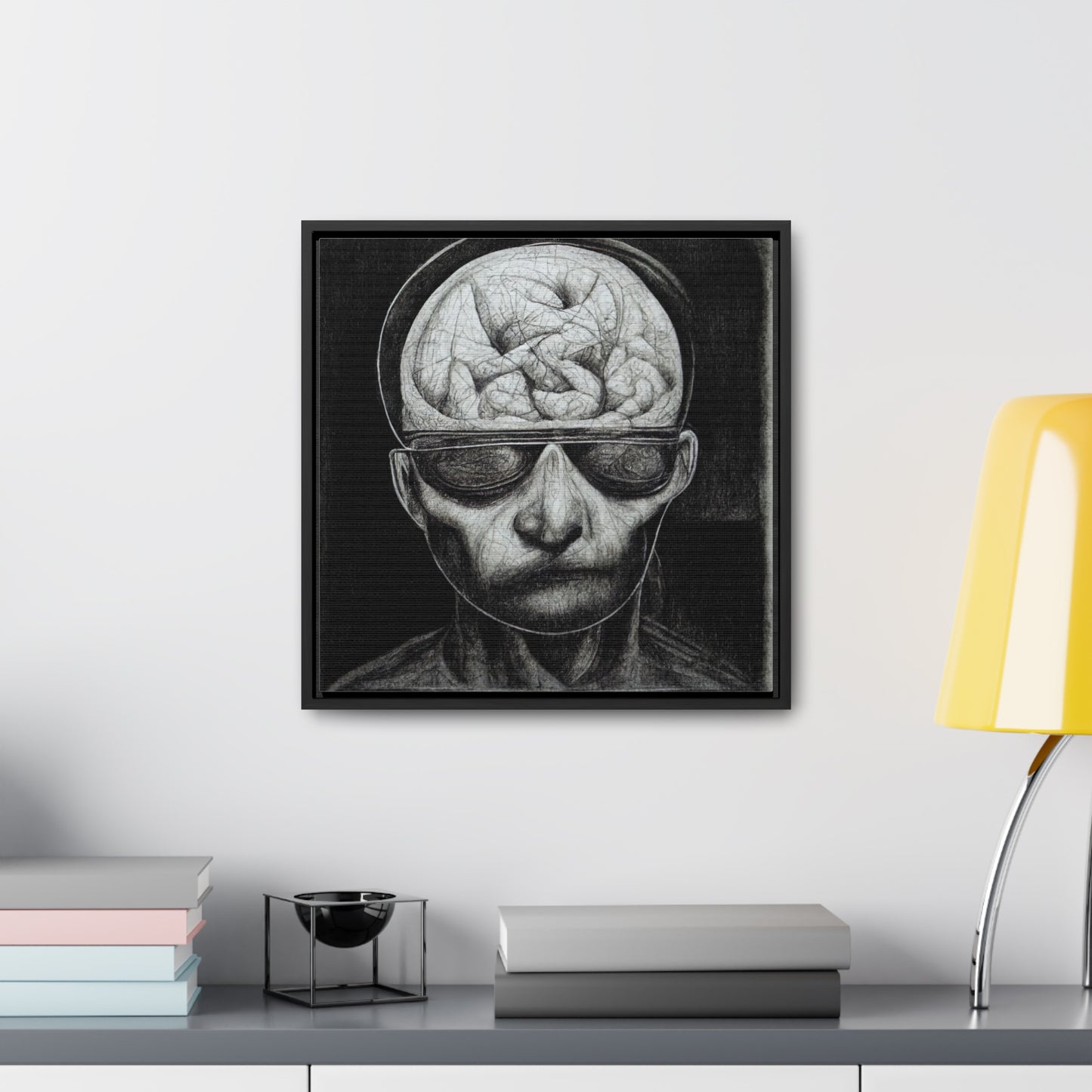 Brain 32, Valentinii, Gallery Canvas Wraps, Square Frame