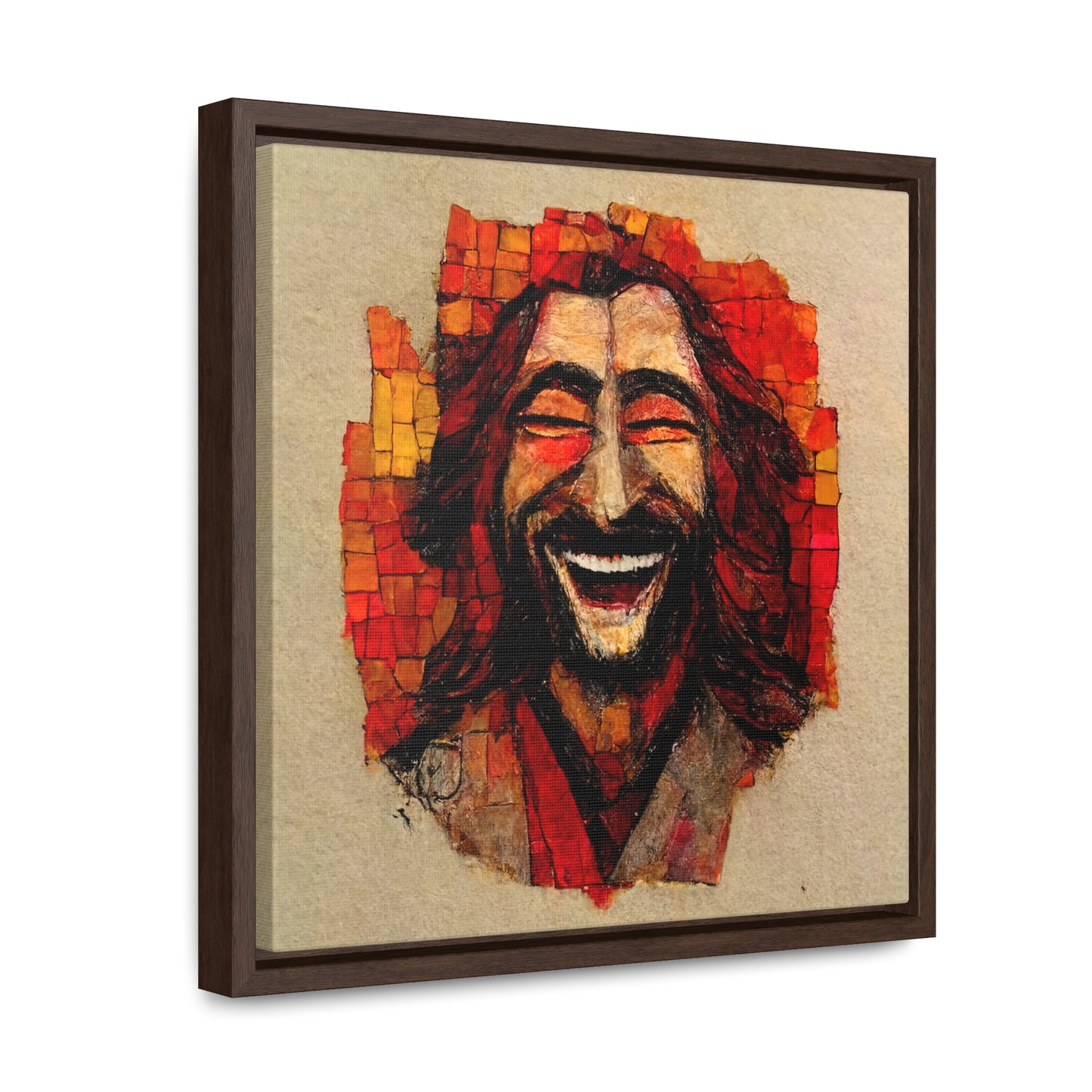 Jesus smiling 6, Valentinii, Gallery Canvas Wraps, Square Frame