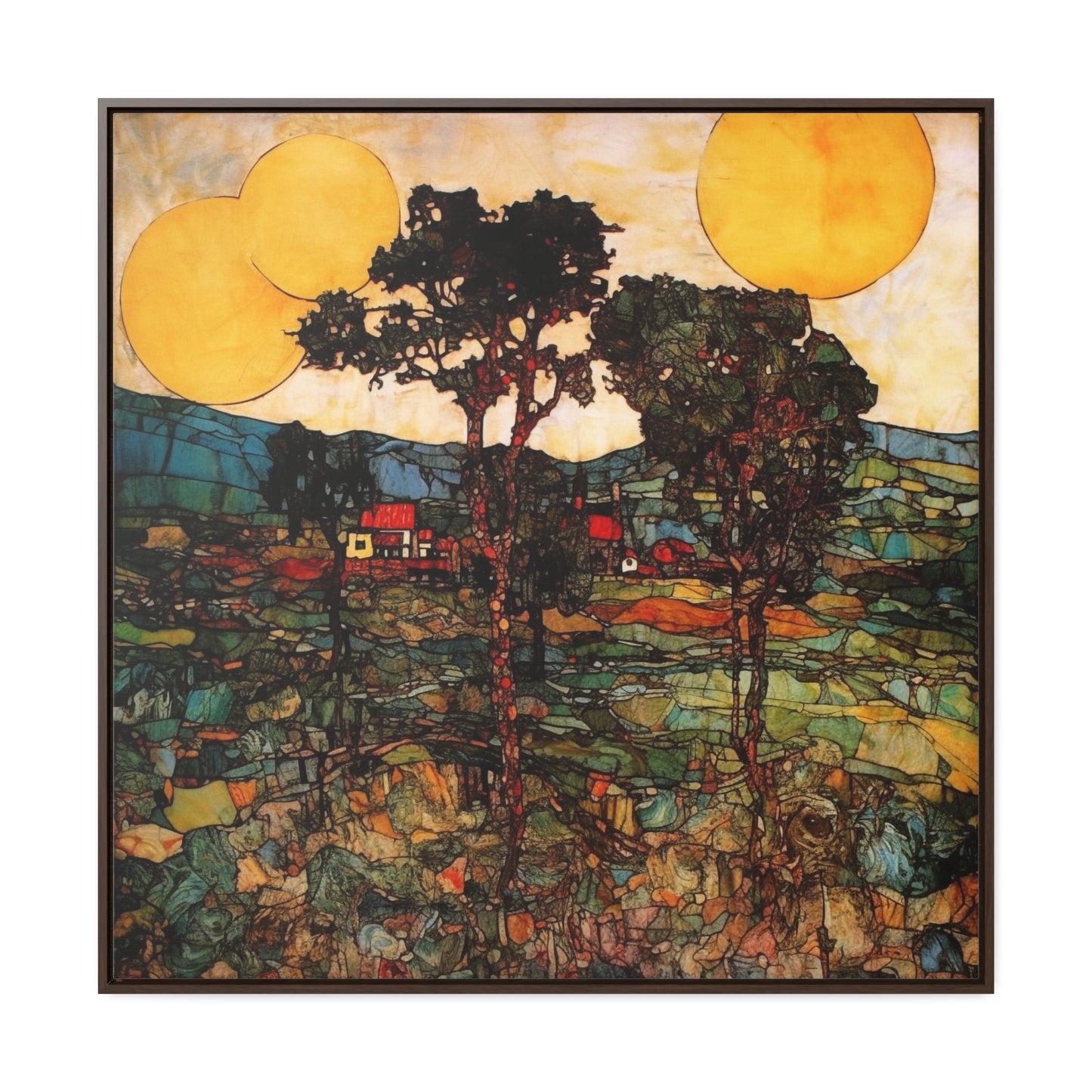 Land of the Sun 42, Valentinii, Gallery Canvas Wraps, Square Frame