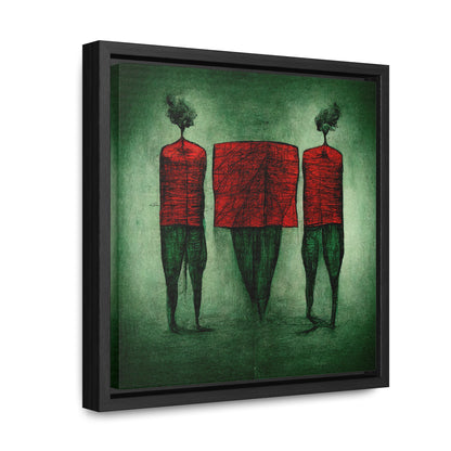 Loneliness Green Red 22, Valentinii, Gallery Canvas Wraps, Square Frame