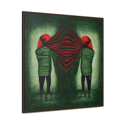 Loneliness Green Red 12, Valentinii, Gallery Canvas Wraps, Square Frame