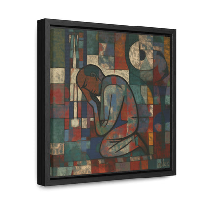 Sad Man 9, Gallery Canvas Wraps, Square Frame