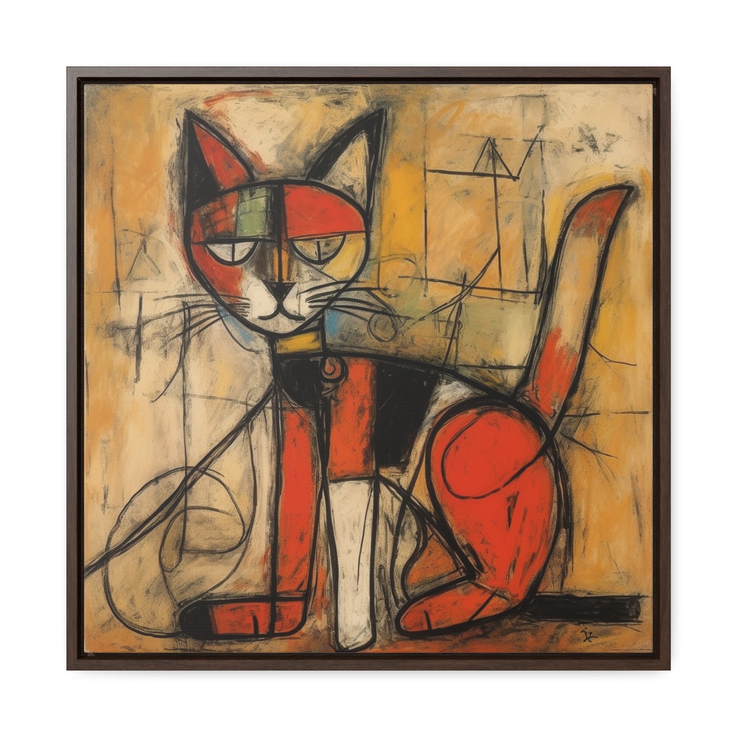Cat 91, Gallery Canvas Wraps, Square Frame