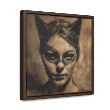 Cat Woman 12, Gallery Canvas Wraps, Square Frame