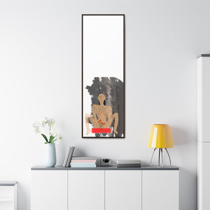 Man with Poppies, Original Eduard Pavel, Gallery Canvas Wraps, Vertical Frame