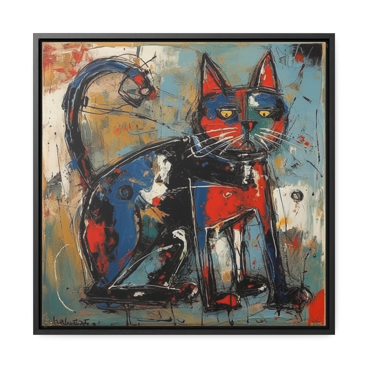 Cat 87, Gallery Canvas Wraps, Square Frame