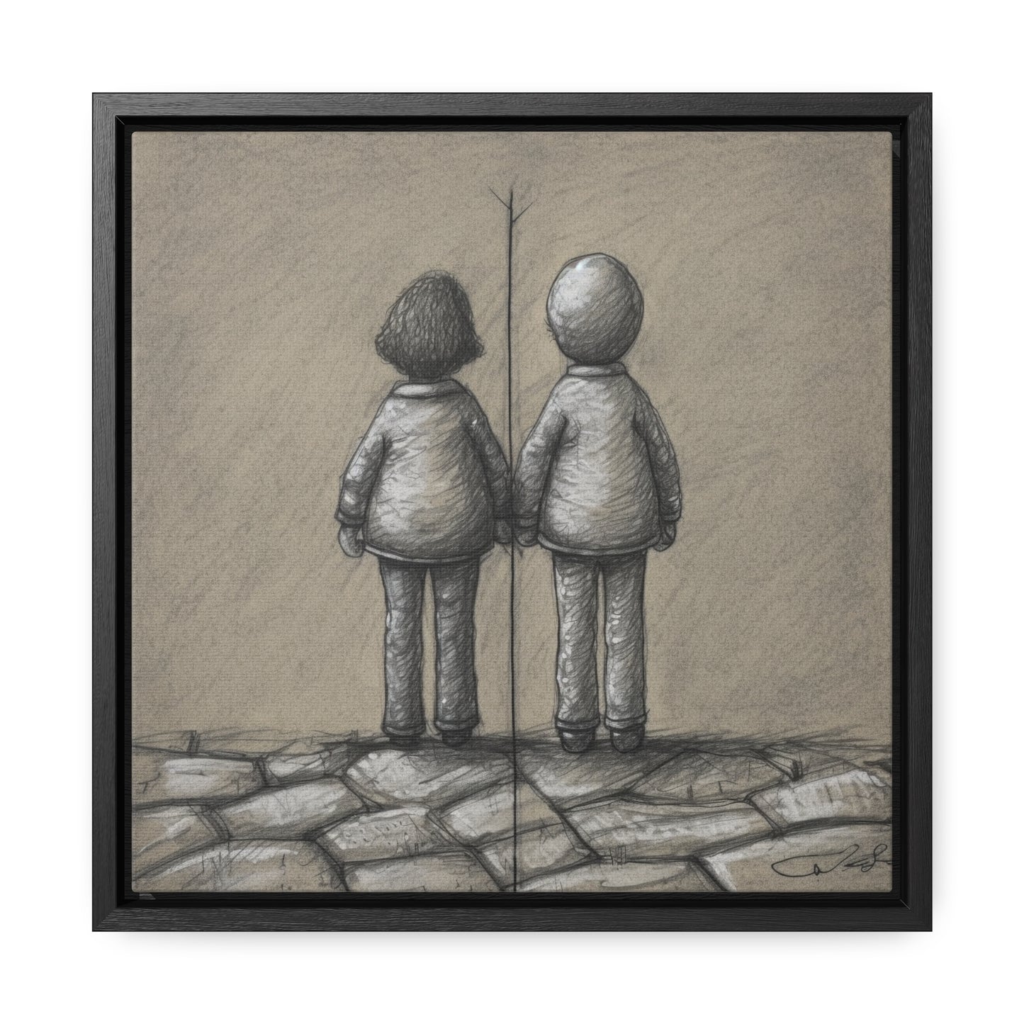 The Courage of Vulnerability 6, Valentinii, Gallery Canvas Wraps, Square Frame