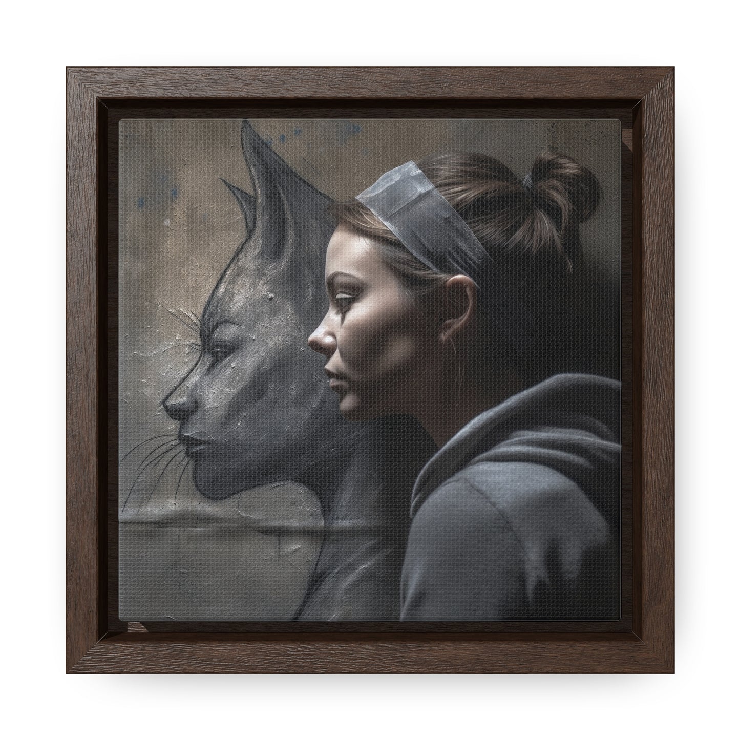 Cat Woman 7, Gallery Canvas Wraps, Square Frame