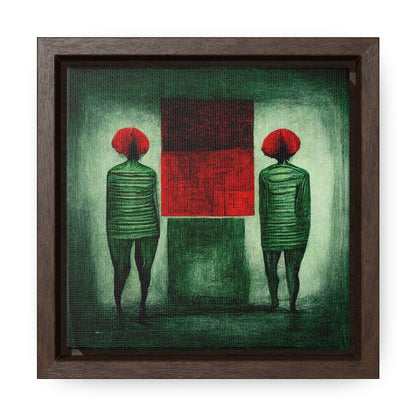 Loneliness Green Red 10, Valentinii, Gallery Canvas Wraps, Square Frame