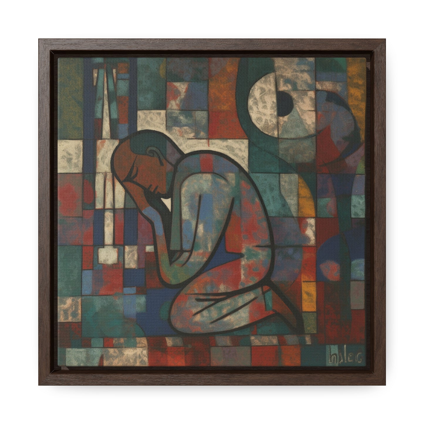 Sad Man 9, Gallery Canvas Wraps, Square Frame